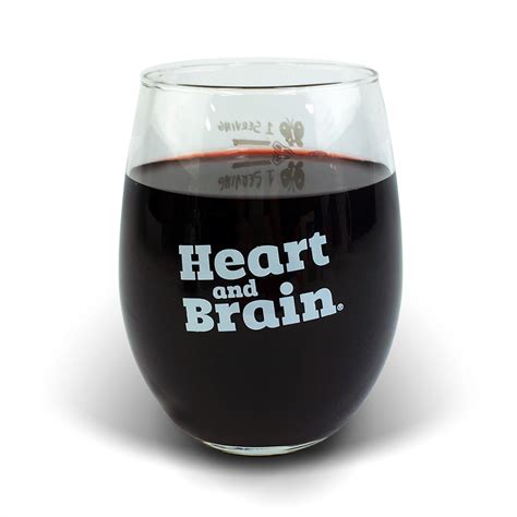 Heart And Brain Xl Wine Glass The Awkward Store