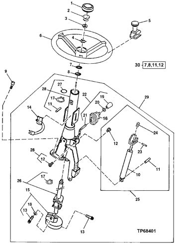 544H LOADER FOUR WHEEL DRIVE Steering Wheel Column And Linkage EPC