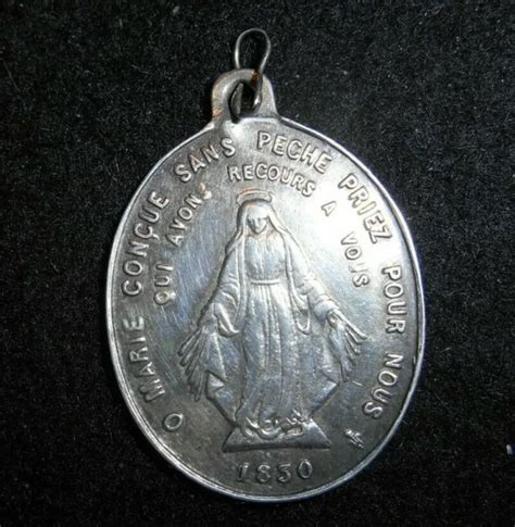 Rare Ancien M Daille Argent St Louis De Gonzague Antique Medal Silver