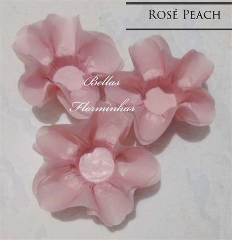 Forminhas Para Doces Flor Aberta Rosé Peach Elo7