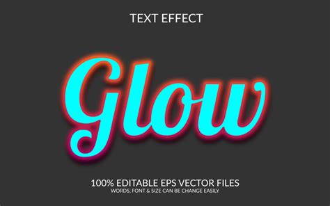 Mod Le D Effet De Texte Eps Vectoriel Modifiable Glow D