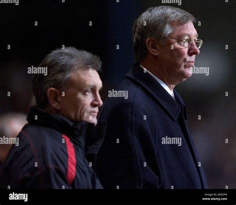 Football Manchester United Sir Alex Fergusoncoach Jimmy Ryan Stock