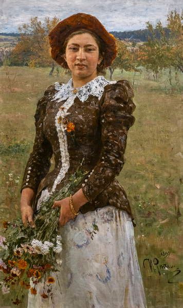 Herbststrauß von Ilya Efimovich Repin Kunstdruck kaufen