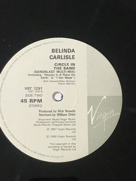 Vinyl Record Belinda Carlisle We Want The Same Thing Single