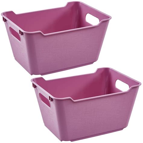 2 Boîte De Rangement Polypropylène 1 8 L Lotta 19 5 X 14 X 10 Cm à