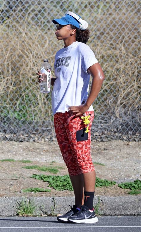 Naomi Osaka in a White Tee Goes for a Jog in Los Angeles 08/30/2023-4 ...