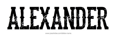 Alexander Name Tattoo Designs