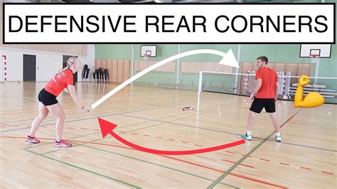 BADMINTON EXERCISE 65 DEFENSIVE REAR CORNERS HAND FEEDING