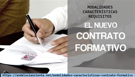 Modalidades Y Caracter Sticas Del Nuevo Contrato Formativo