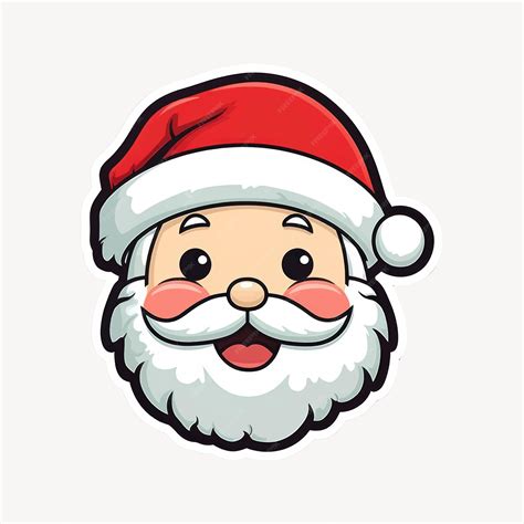 Cheerful Santa Claus cartoon face | Premium AI-generated vector