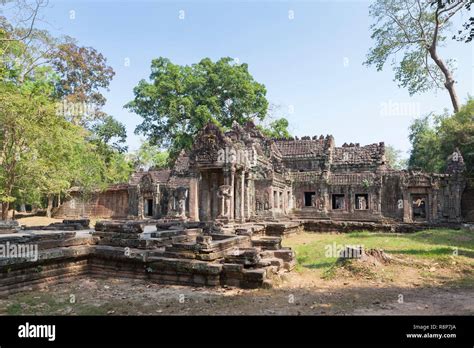 Prasat Preah Khan Temple Ruins Angkor Siem Reap Cambodia Stock Photo