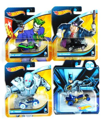Hot Wheels DC Comics Characters MR Freeze The Joker The Penguin Batman