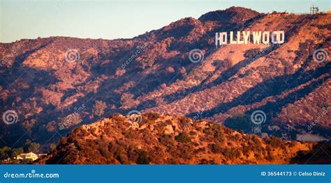 Hollywood Sign From Griffith Observatory Editorial Stock Photo Image