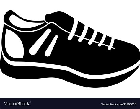 Tennis shoes isolated icon Royalty Free Vector Image