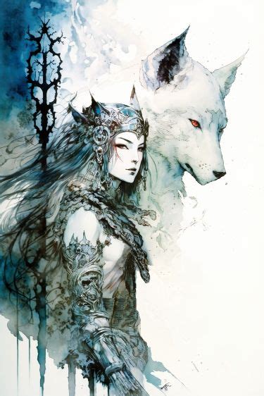 Skadi Norse Winter Goddess Poster Print Norse Goddess Watercolor Wall