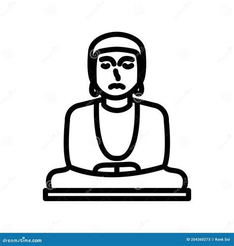 Great Buddha Of Kamakura Japan Buddha Kamakura Fully Editable Vector