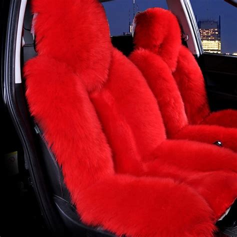 1pc New Sheepskin Fur Car Seat Cover Universal Wool Car Cushion Case