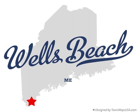 Map of Wells Beach, ME, Maine