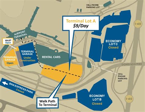 Nashville International Airport Ground Transportation Map (2025) - All Maps
