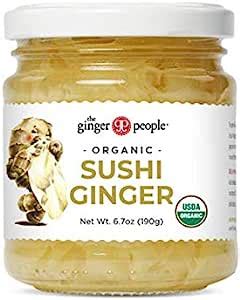 The Ginger People Organic Pickled Sushi Ginger 200ml Glass Bottle