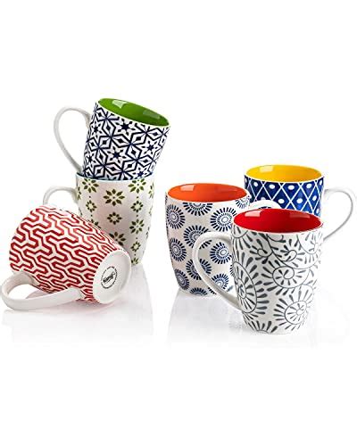 Amazingware Coffee Mug Set Ounce Porcelain Mugs For Want It All