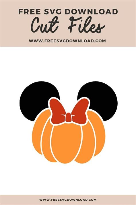 Minnie Mouse Pumpkin Svg Halloween Svg Pumpkin Svg Fall Svg Free