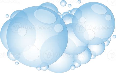 Cartoon Soap Foam With Bubbles Light Blue Suds Of Bath Shampoo Shaving Mousse 25278388 Png