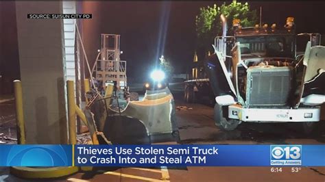 Thieves Use Stolen Semi Truck To Crash Into And Steal Atm Youtube