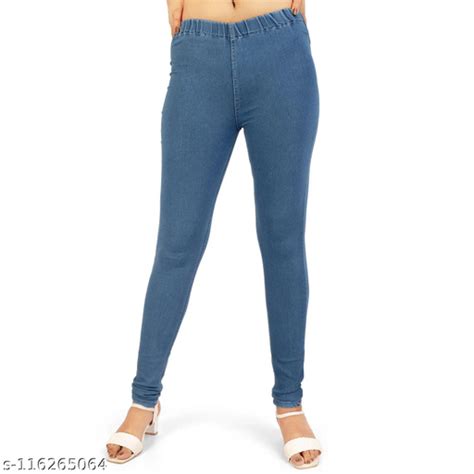 Women Solid Denim Jeggings