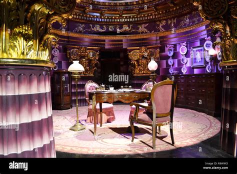 Professor Dolores Umbridge's office at the Harry Potter Studios at Leavesden, London, UK Stock ...