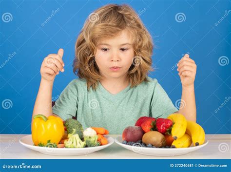 Fruits and Vegetables for Children. Healthy Kids Food. Stock Image - Image of healthy, plate ...