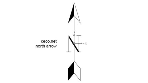 Autocad Drawing North Arrow 17 Small Dwg