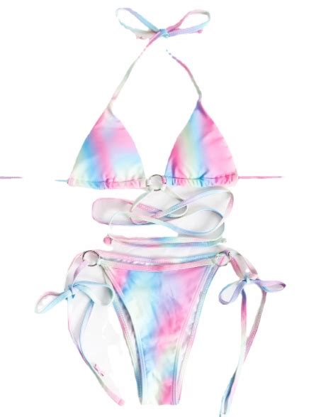 STRÓJ KĄPIELOWY SEXY BIKINI WIĄZANY PASTELOWY L 12057824229 Allegro pl