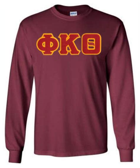 Discount Phi Kappa Theta Lettered Long Sleeve Greek Gear