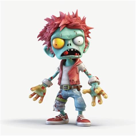 Premium Ai Image Cute Zombies Cartoon D Characters