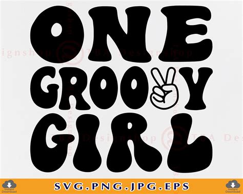 One Groovy Girl Svg St Birthday Girl Svg Birthday Gift Etsy