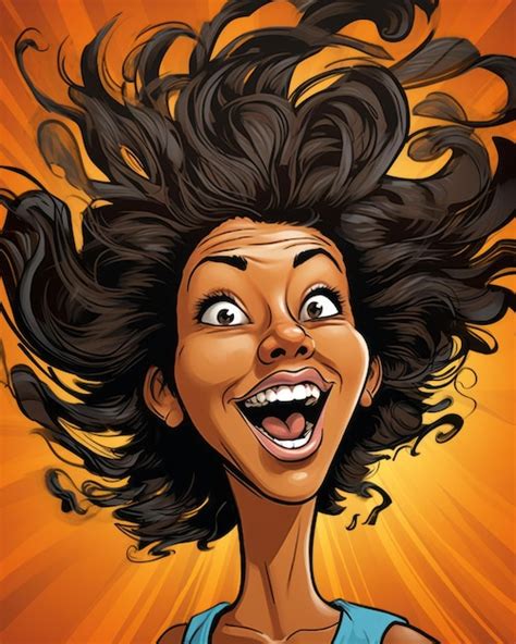 Ilustración de dibujos animados de una mujer afroamericana con el