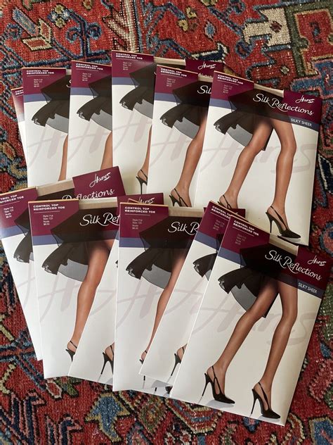 Lot Of 12 Silk Reflections Silky Sheer Control Top Pantyhose Size CD Nude 718 EBay