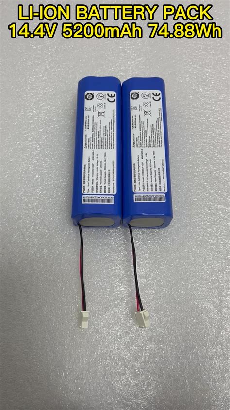 리튬 이온 원통형 충전식 배터리 H18650ch-4s2p 14.8v 16.8v 5200mah 72w 배터리 로봇 진공 청소기 ...