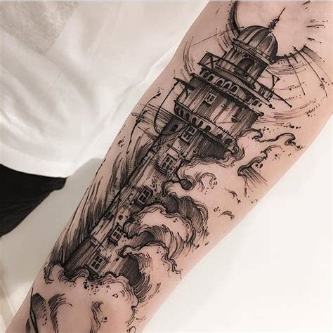 Lighthouse Tattoo Drawing at PaintingValley.com | Explore collection of ...