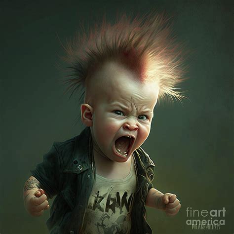 Punk Baby 07 Mixed Media By Donald Jacob Fine Art America