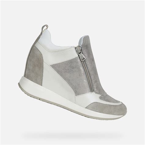 Geox Nydame Donna Sneakers Grigio Chiaro Geox