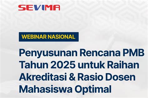 Event Sevima Webinar Nasional Penyusunan Rencana PMB Tahun 2025