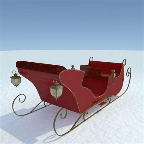 SANTA SLEIGH Free 3D Model - .c4d .3ds .obj .fbx .stl .x - Free3D