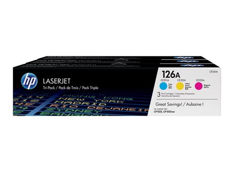 HP 126A 3-pack Cyan/Magenta/Yellow LaserJet - HP Store UK