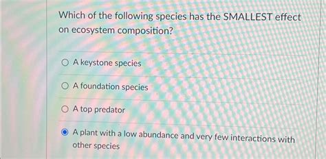 Solved Which Of The Following Species Has The Smallest Chegg