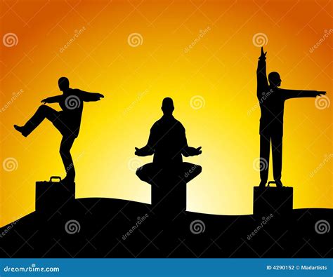 Tai Chi of Business Meditation Stock Illustration - Illustration of ...