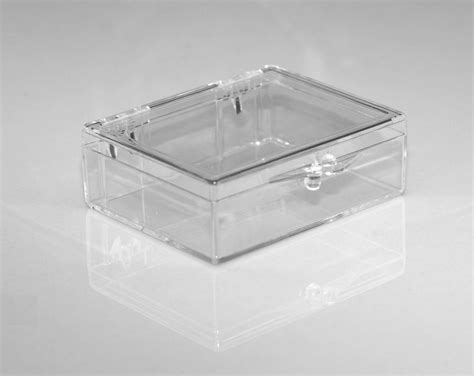 Small Plastic Box With Hinged Lid 210 2 18 X 1 58 X 58