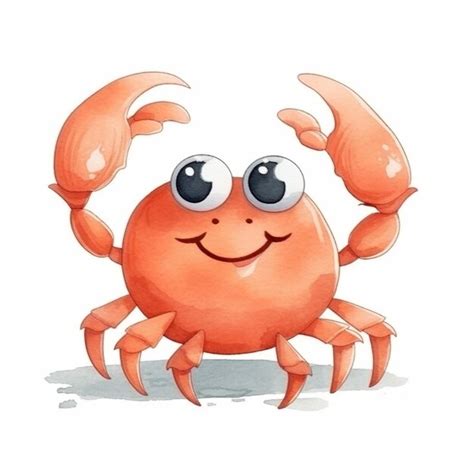 Premium Photo A Drawing Of A Crab With A Big Eyes