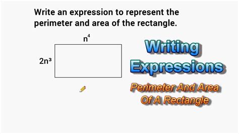 Simplifying Expressions Area And Perimeter Of A Rectangle Youtube